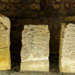 Надгробные плиты, собранные на территории древнего Болгара и размещённые в Северном мавзолее